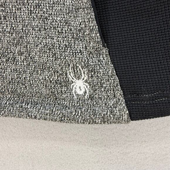 Spyder Jacket Women's Medium Black Charcoal Heather Sherpa Lined Cozy Jacket - Picture 3 of 12